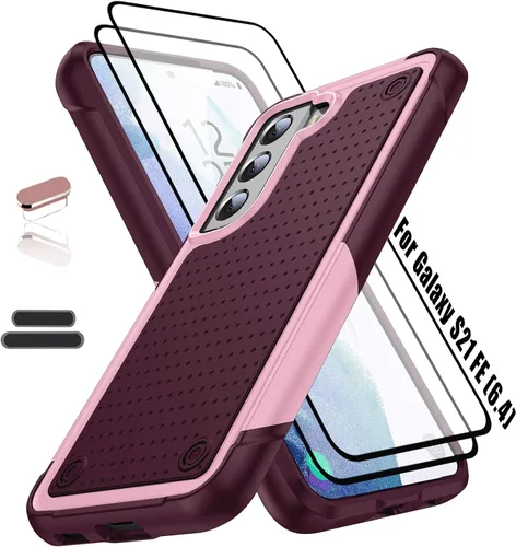 Miniatura 10 de Funda resistente para Samsung Galaxy S21 FE (5G) de 6.4 pulgadas, 4 esquinas con bolsas de aire [protección contra caídas de 12 pies], agarre