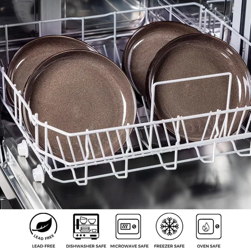 Miniatura 4 de LERATIO Tazones grandes de cerámica para pasta de 8.5'', tazones de 36 oz para servir pasta, juego de 4 para cocina, tazones anchos para fruta