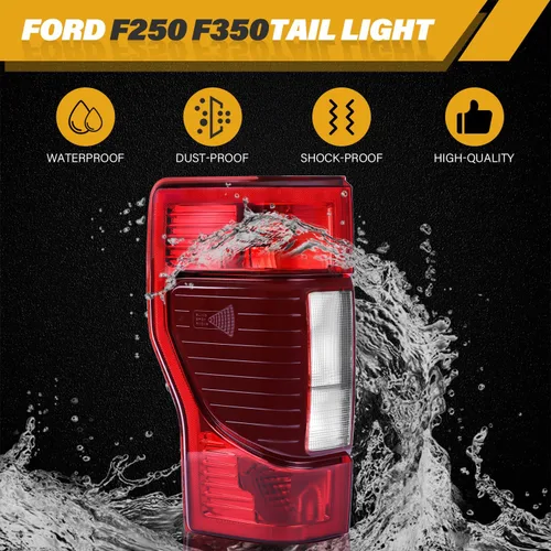 Miniatura 4 de LIDNADY Conjunto de luz trasera compatible con Ford Super Duty F250 F350 2020 2021 2022 con Punto Ciego sin modelos LED, reemplazo de lámpara Punto