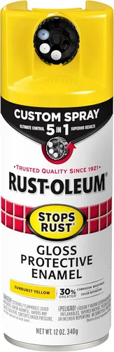 Miniatura 142 de Rust-Oleum 376855 - Pintura en aerosol antióxido personalizada 5 en 1, 12 onzas, color negro mate, (paquete de 1)