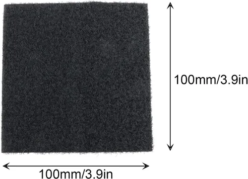 Miniatura 4 de 12 almohadillas adhesivas para sofá, 3.937 x 3.937 in, cuadradas, color negro, con tiras de gancho adhesivas para sofá, silla, asiento doble, banco