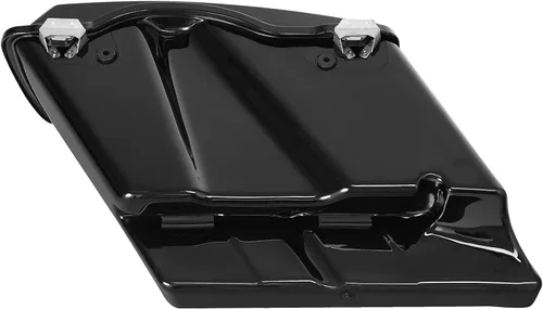 Miniatura 4 de XFMT Alforjas Extendidas Negras Brillantes de 5 Pulgadas con Tapas, Llaves del Pestillo para Harley Touring FLH FLT Electra Glide Road King Ultra