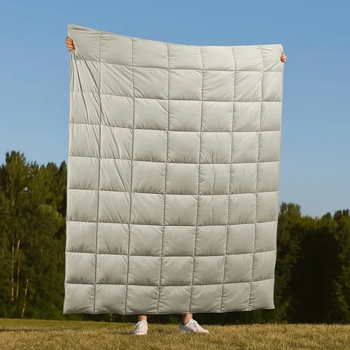 Miniatura 6 de Deodar Manta de fibra de plumón natural para sofá cama, edredón de sofá, manta ligera para exteriores, tela de piel de durazno, 50 x 70 pulgadas