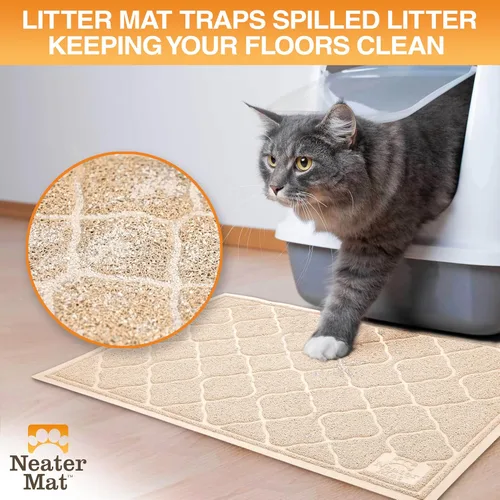 Miniatura 2 de Neater Pets Neater Mat Tapete de arena para gatos, grueso y duradero para caja de arena, almohadilla de trampero atrapa el desorden para proteger
