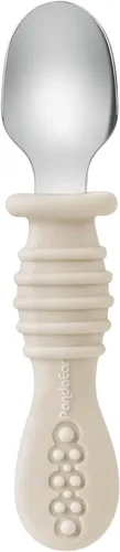 Miniatura 5 de PandaEar Juego de 6 utensilios de tenedor y cuchara para niños pequeños, cubiertos de silicona de acero inoxidable para bebés y niños, sin BPA