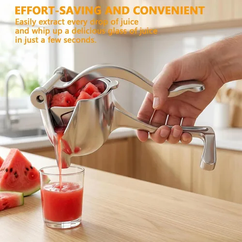 Miniatura 6 de Exprimidor manual y exprimidor de limón, exprimidor de cítricos de aluminio resistente de 0.6L, prensa de naranja, extractor de jugo de mano fácil
