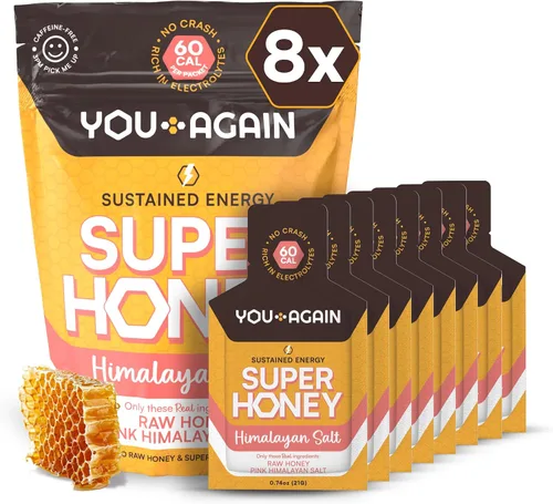 You Again Super Honey Packets | Paquetes de gel de energía limpia para entrenamiento | Ciclismo, resistencia, gel para correr o refrigerio