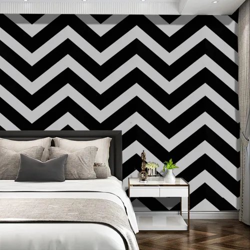Miniatura 7 de Papel tapiz autoadhesivo de 17.3 x 118 pulgadas, papel de contacto blanco y negro, papel de pared extraíble, papel de contacto autoadhesivo a rayas