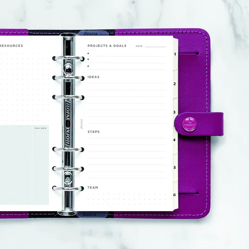 Miniatura 2 de Filofax Repuesto organizador, tamaño personal, paquete de gestión de proyectos, papel blanco, 6.73 x 3.74 pulgadas, 56 hojas (B132686)
