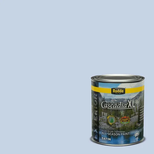 Miniatura 145 de Rodda Paint CASCADIA XL Pintura e imprimación satinada para exteriores en uno, cuarto de galón, azul playa norte