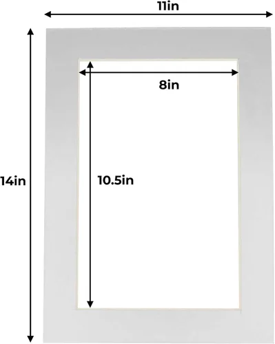 Miniatura 25 de 8.5x11 Mat for 11x14 Frame - Precut Mat Board Acid-Free Brown 8.5x11 Photo Matte Made to Fit a 11x14 Picture Frame, Premium Matboard for Family