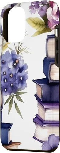 Miniatura 2 de Funda para iPhone 12 Pro Max Book Lover Purple Flower