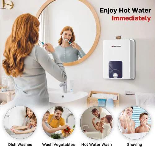Miniatura 5 de ThermoMate Calentador de agua eléctrico con certificación UL, ES150B, punto de uso de 1.3 galones, calentador de agua debajo del fregadero, 120 V