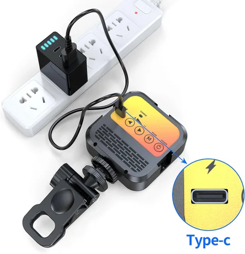 Miniatura 3 de Pixel Luces de conferencia LED ajustables para selfie, 3 modos de iluminación de video con clip recargable, con cámara frontal de video