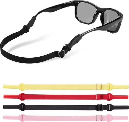 lvvfit Correas de lentes para niños (6.5 a 10 pulgadas), correa ajustable para lentes de sol deportivas, correas de soporte para anteojos para niños