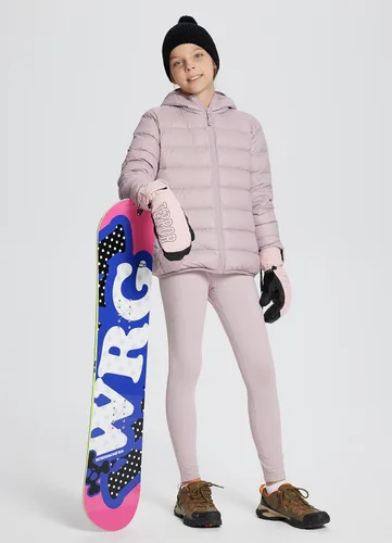 Miniatura 5 de baleaf Leggings con forro polar para niñas, repelentes al agua, cintura alta, pantalones atléticos cálidos para invierno, senderismo, correr, yoga