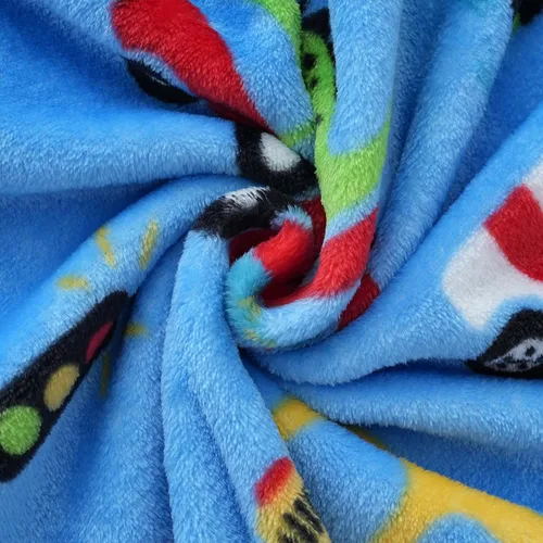 Miniatura 5 de SOCHOW Manta de Vellón con Diseño de Carro Camión Lindo para Niños y Niñas, Manta de Franela Suave Ligera Acogedora y Cálida para Cama de Niños