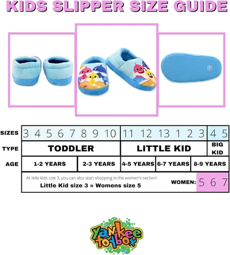 Miniatura 2 de Baby Shark Pantuflas Aline de felpa para niños pequeños