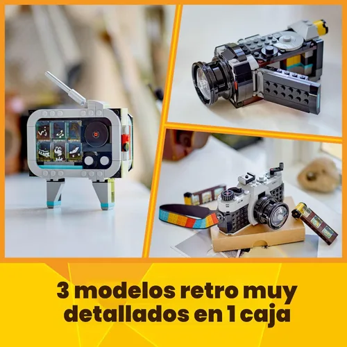 Miniatura 2 de LEGO Creator 31147 - Juguete de cámara retro 3 en 1, se transforma a una cámara de video retro o a un televisor, regalo de fotografía para niños