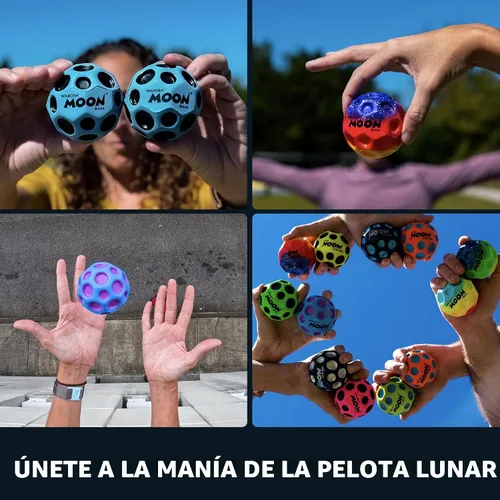 Miniatura 6 de Waboba Paquete de 2 Pelotas Moon con Degradado - Pelotas Súper Saltarinas para Pared para Niños y Adolescentes - Juguete Deportivo de Exterior como