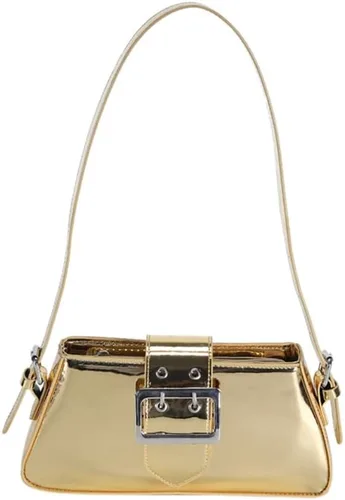 Monederos metálicos para mujer, bolso de noche, bolso plateado, Y2K, brillante hobo cruzado, bolso de hombro, bolso de mano