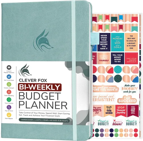 Miniatura 16 de Clever Fox Planificador de presupuesto bi semanal - Libro organizador financiero sin fecha - Rastreador de gastos, cuaderno de presupuestos y Negro