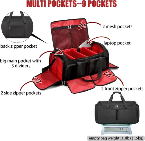 Miniatura 2 de Bolsa de deporte para zapatos de viaje, bolsa de lona para hombres y mujeres, gimnasio, deporte, equipaje, bolsa de transporte, divisor de bolsa