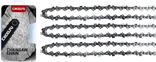 Cadena de motosierra de 8 pulgadas para Greenworks Earthwise Craftsman Remington Chicago Kobalt Portland paquete de 3 unidades de 8 pulgadas 3/8