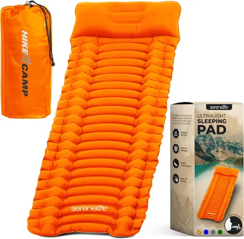 Miniatura 11 de SereneLife Lightweight & Compact Camping Gear – Sleeping Pads & Bags with Built-in Pillows for Outdoor Comfort, Waterproof & Tear-Resistant Design