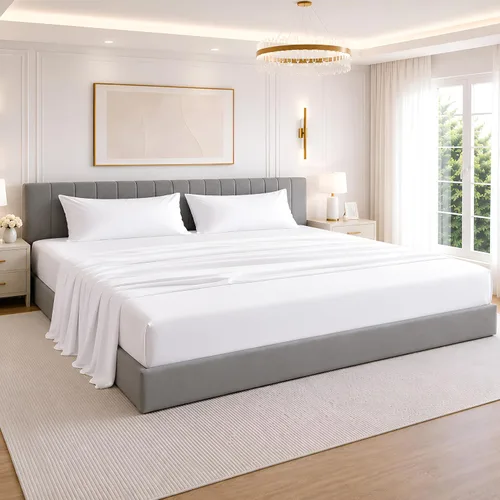 SGI Bedding 108" x 108" Juego de sábanas de 4 piezas de tamaño Alaskan King de 1000 hilos 100% de algodón egipcio - Sábanas de bolsillo profundo de