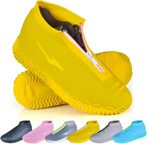 Miniatura 10 de Shoe Covers Waterproof Reusable Foldable Not-Slip Rain Shoe Covers with Zipper,Shoe Protectors Overshoes Rain Galoshes for Kids Men and Women