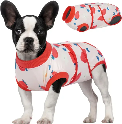 Miniatura 13 de Kuoser Traje de recuperación para perros, traje suave de esterilización para perros para recuperación de cirugía femenina, traje de recuperación