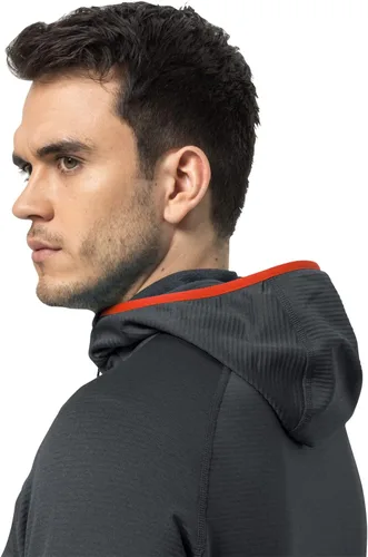 Miniatura 3 de Jack Wolfskin Chaqueta estándar Hydro Grid con capucha Fz para hombre, Phantom, talla M