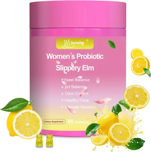 Her Juicy Feminine Probiotics Gummies con olmo resbaladizo y prebióticos - Apoya el equilibrio del pH, la salud intestinal y el sistema inmunológico