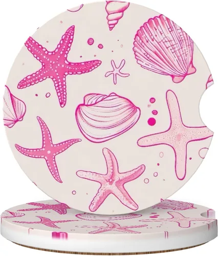 Miniatura 12 de Posavasos absorbentes de coche para portavasos, 2 unidades, universales, antideslizantes, de cerámica, para mujeres y hombres, 2.56 pulgadas