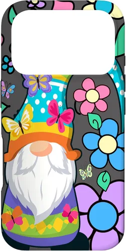 Miniatura 30 de Floral Daisy Flower Pattern with Butterflies Funny Gnome Case for iPhone 17