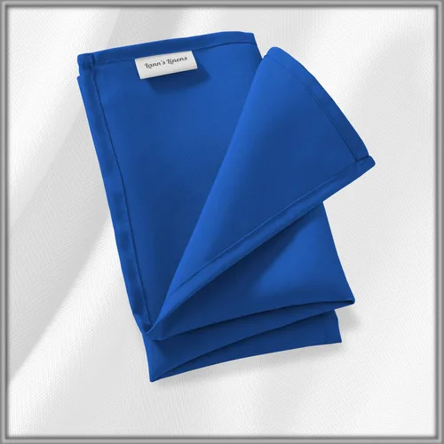Miniatura 6 de Lann's Linens. 12 servilletas de 17 pulgadas. Servilletas de gamuza con bordes ribeteados, varios colores disponibles. Azul real