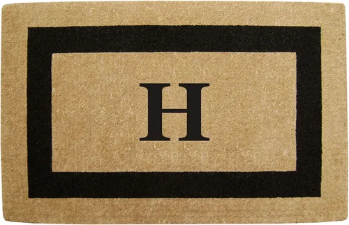 Miniatura 38 de Tapete de fibra de coco natural, para puerta de entrada, rectangular, resistente, para patio, atrapador de suciedad antideslizante, decoración