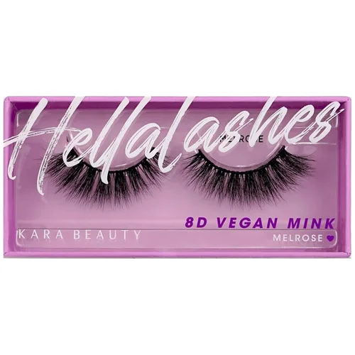 Miniatura 9 de KARA BEAUTY Style L3 Hellalashes - Pestañas de visón sintético 8D, de fibra sintética ligera en 8 capas dimensionales EASTLO - Glam dramático