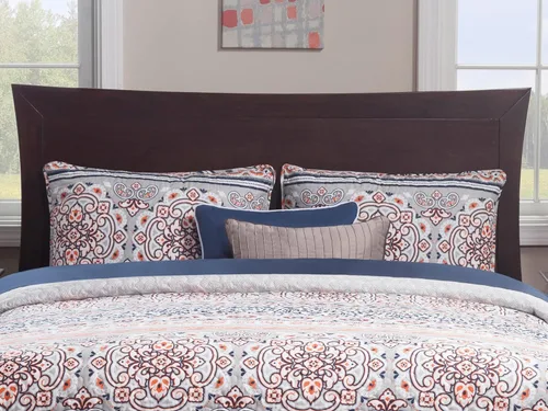 Miniatura 4 de AFI, Metro - Cama Queen de plataforma de madera de perfil bajo con estribo a juego, color espresso