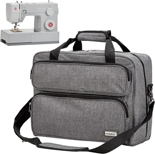 Miniatura 8 de Homest - Estuche de transporte para máquina de coser; bolso universal con correa para el hombro, compatible con Singer, Brother, Janome, morado