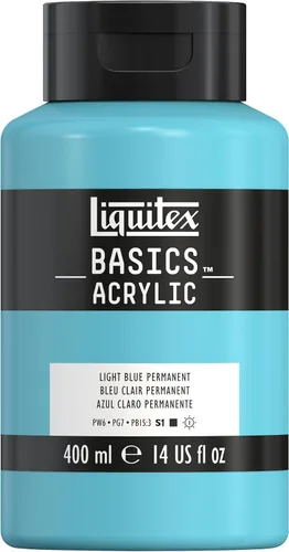 Miniatura 21 de Liquitex BASICS Pintura Acrílica, Botella de 400ml (13.5 oz), Blanco Titanio Titanio Blanco