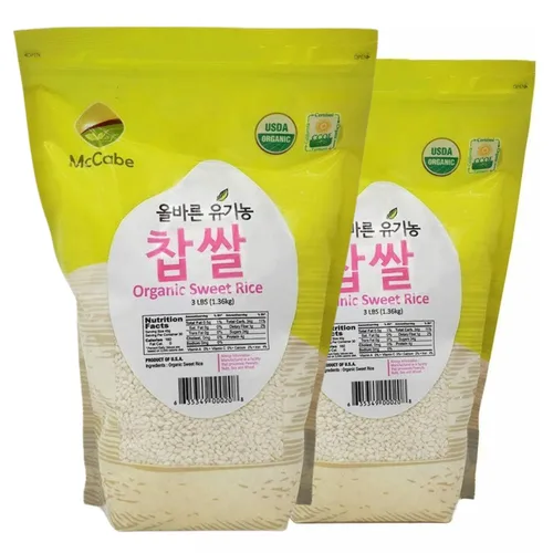Miniatura 10 de McCabe Arroz dulce orgánico – Arroz pegajoso glutinoso Arroz orgánico sin gluten y sin OGM rico en fibras y minerales Certificado orgánico USDA