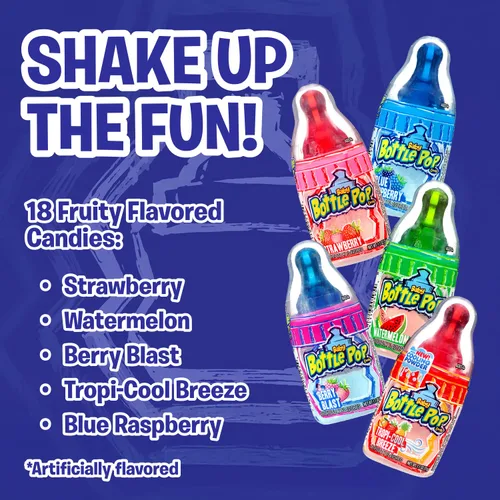 Miniatura 3 de Baby Bottle Pop - Piruletas con polvo de inmersión en sabores surtidos, 18 piezas, 1.1 onzas