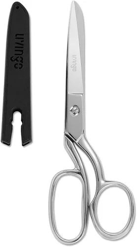 LIVINGO Tijeras Profesionales para Tela de Sastre de Servicio Pesado de 8", Tijeras Forjadas Ultra Afiladas de Acero Inoxidable Clásicas para