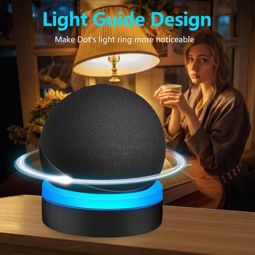 Miniatura 3 de Dot - Soporte de mesa de 4ª generación, soporte de escritorio ZUOLACO para punto de 4ª generación, soporte base con guía de luz, accesorios