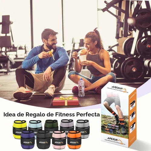 Miniatura 7 de APEXUP 10 libras/par de pesas de tobillo ajustables para mujeres y hombres, correas de peso modularizadas para piernas para yoga, caminar, correr