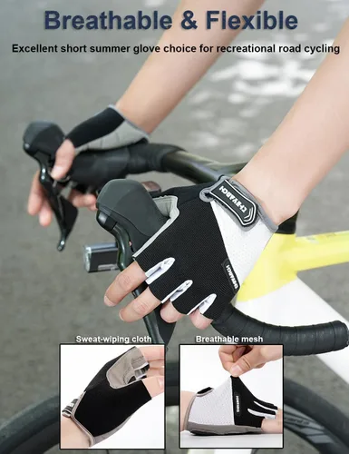 Miniatura 4 de Guantes de ciclismo para hombres y mujeres, guantes de ciclismo para hombres y mujeres, guantes de ciclismo acolchados para hombres y mujeres