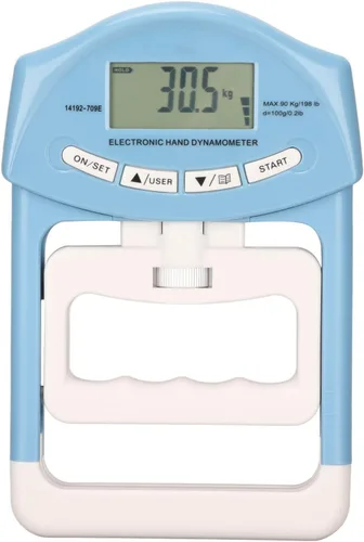 Pilipane Entrenador de fuerza de agarre dinamómetro de mano, dinamómetro de mano digital, pantalla LCD, probador electrónico de fuerza de agarre de