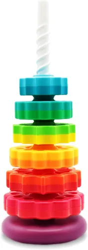 Miniatura 8 de BYFWH Juguete apilable para bebés, juguetes apilables de primera calidad para niños, juguete apilable giratorio para bebés y niños pequeños, juguete
